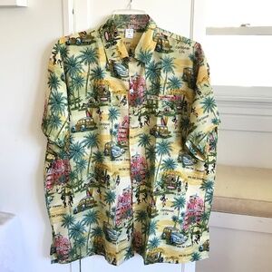 TROPICAL WORLD Men’s Shirt Size 2X NWT Tropical Caribbean Surf Button Down